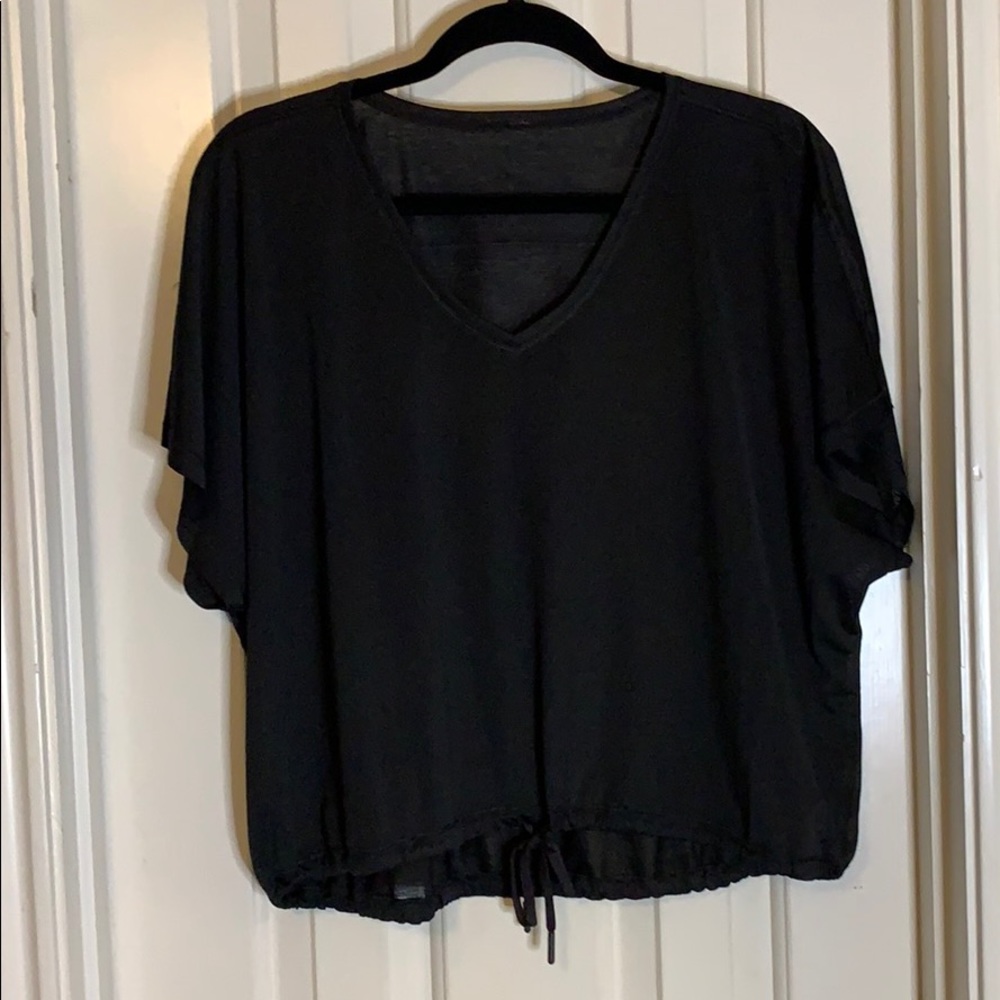 Lululemon Athletica Black Boxy Short Sleeve Tunic